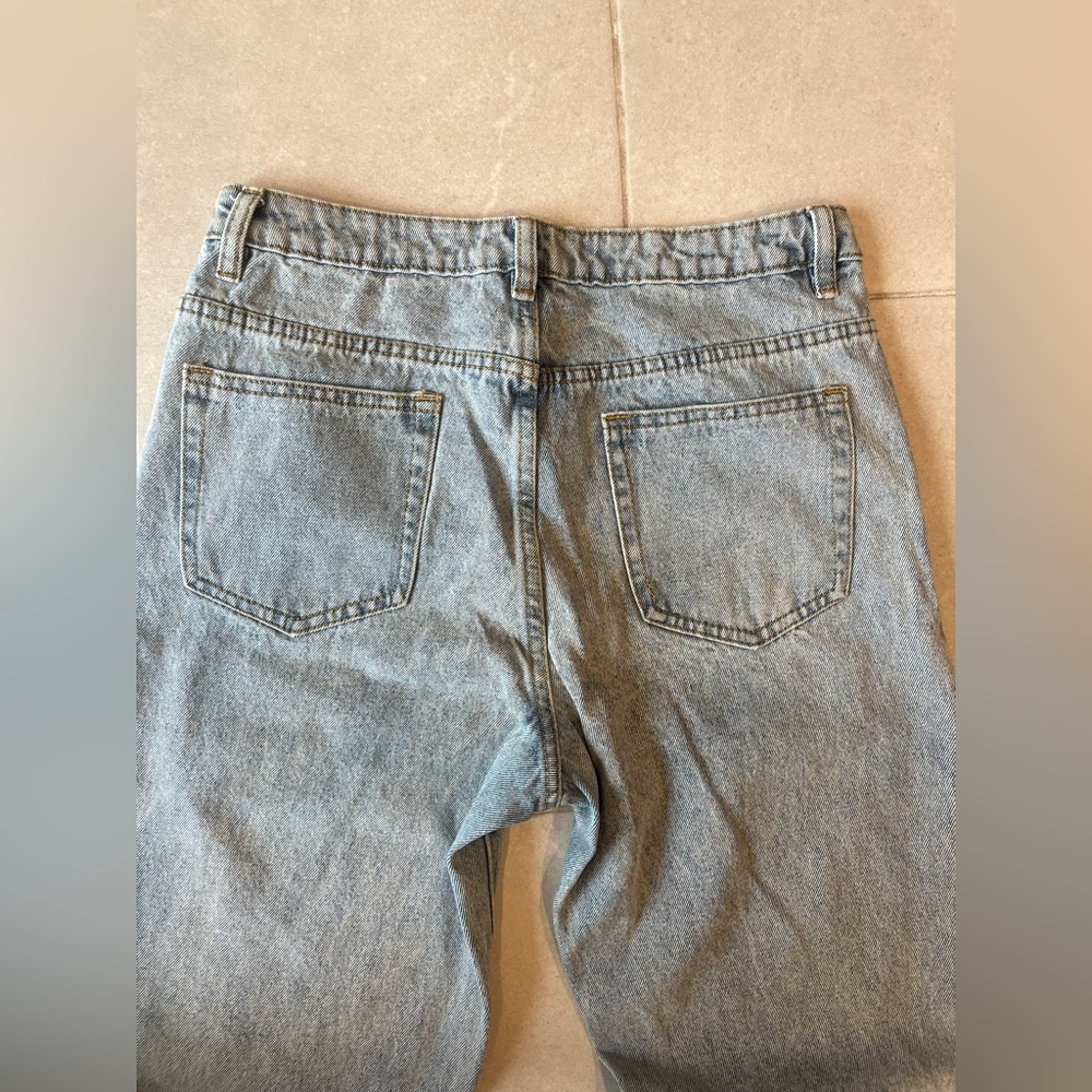 12th Tribe wide leg jeans with split hem - Picture 5 of 5